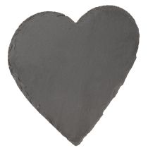 Product Slate plate Decorative heart slate heart Black 20×20cm 1pc