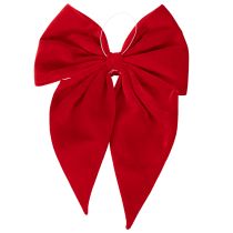 Product Decorative bow in red, large velvet bow for window or door, 50cm