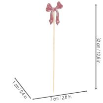 Product Decorative Bow Flower Picks 32cm 12pcs