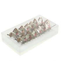Product Butterfly Gold shiny on clip 12 pcs