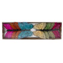 Product Decorative butterflies on wire for colorful table decorations, 7cm, 12 pieces