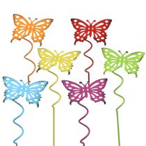 Flower studs butterfly colorful 22cm 12pcs