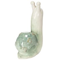 Product Ceramic decorative snail figurine for stylish living environments and enchanting table decorations, 16cm