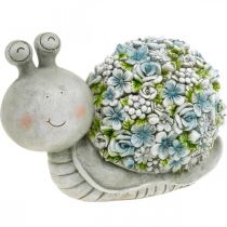 Blossom Animal Snail With Flowers Spring Decoration Garden Decoration Grey/Blue/Green H13.5cm L19cm