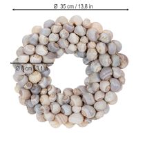 Product Snail wreath for hanging, decorative wreath, maritime style, Nathai, Ø35cm