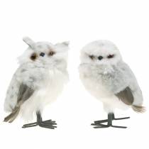 Snow owls white 15cm 2pcs