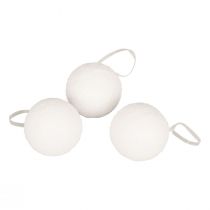Product Snowballs Decoration Hanging Snow Artificial Ø7.5cm 6 pcs