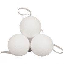 Product Snowballs deco hanger artificial snow Ø7.5cm 6pcs