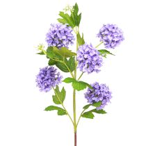 Product Snowball Artificial Flowers Purple Blossom 5 Umbels L78cm 2pcs