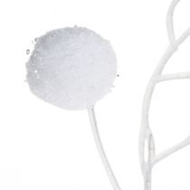 Product Snowball garland winter decoration white glitter L125cm