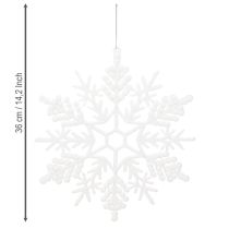 Product Snowflake decoration for hanging winter decoration white 30cm 3 pieces