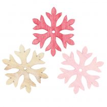 Product Snowflakes for scattering pink, rose, natural Ø4cm 72 pcs