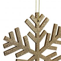 Product Snowflake gold to hang Ø8cm - Ø12cm 9pcs