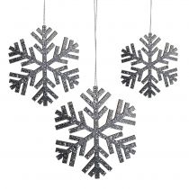 Product Snowflake gray to hang Ø8cm - Ø12cm 9pcs