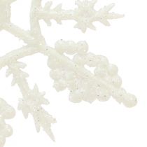 Product Snowflakes Decoration White Glitter Ice Crystals 10cm 12 pcs