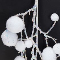Product Snowflake decoration branches for hanging glitter 30cm 2pcs