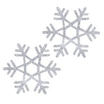 Snowflakes Ø3.5cm with mica 12pcs