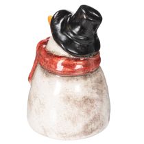Product Snowman figurine with red scarf, Christmas decoration, 10cm