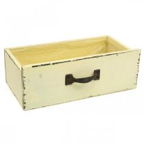 Wooden drawer for planting Yellow Shabby Chic 25×13×8cm