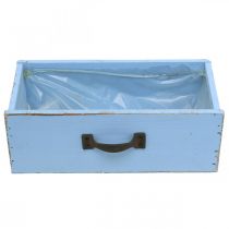 Product Plant drawer wood light blue shabby chic plant box 25×13×8cm