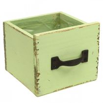 Planter drawer light green shabby chic 12.5×12.5×10cm