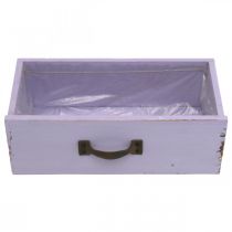 Product Planter Decorative Drawer Shabby Chic Wood Purple 25×13×8cm