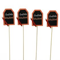 Product Back to school decoration plug “Finally a schoolchild” wood 7×5.5cm 16 pcs