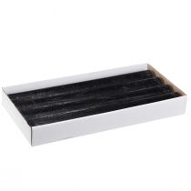 Product Black candles, solid coloured, taper candles 34x300mm 4 pcs