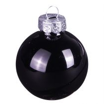 Product Black Christmas balls tree balls glass Ø4cm 24 pcs