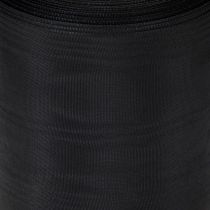 Product Black wreath ribbon 125mm 25m - Elegant mourning ribbon for floristry and decoration, acetate ribbon