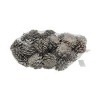 Product Black pine cones 5-9cm white washed 1kg