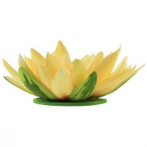 Product Floating water lily artificial summer decoration yellow Ø15cm 2pcs