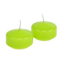 Floating candles green 4,5cm 8pcs