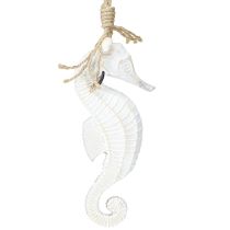 Product Seahorse Decoration for Hanging White Washed 27cm
