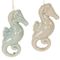 Product Seahorse Hanging Decoration for Living Room and Bathroom, Maritime Summer Flair, 15cm, 2 Pieces