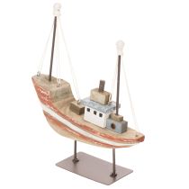 Product Decorative wooden boat model for windowsill 20cm