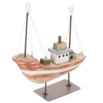 Product Decorative wooden boat model for windowsill 20cm