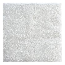 Product Napkins Color Silver Embossed Ornament 33x33cm 15pcs