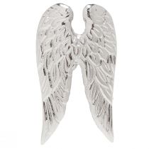 Product Napkin rings angel wings table decoration silver 6.5cm Ø4cm 4 pcs