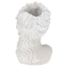 Product Sculpture female bust cast stone planter grey antique 15×14×25cm