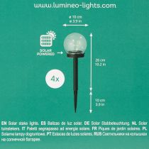 Product Garden light, globe light with ground spike for outdoor lighting, 36cm, 4 pieces