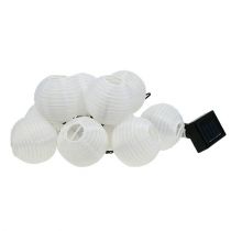 Product White Solar Lantern Garland 10 Cool White LED 4.5m