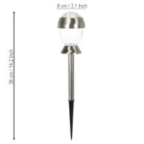 Product Set of 4 Solar Garden Globe Lights with Ground Spike, 36cm