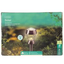 Product Set of 4 Solar Garden Globe Lights with Ground Spike, 36cm