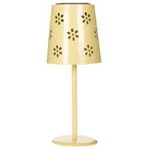 Product Solar table lamp with delicate floral pattern for balcony or terrace, 28cm