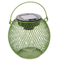 Product Round LED solar lantern, perfect for garden or patio, atmospheric lighting, 12cm