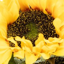 Product Artificial sunflower with realistic leaves and blossoms, 58cm, 3 pieces