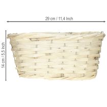Product Chip basket, willow basket, white washed, natural, 29×18×14cm