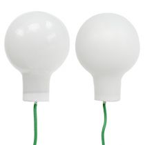 Product Mirror berries Ø2cm white matt, glossy 140 pcs