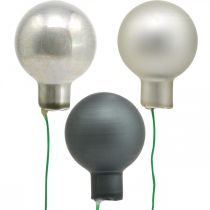 Product Mini Christmas balls silver, anthracite mirror berries Ø25mm 140 pcs
